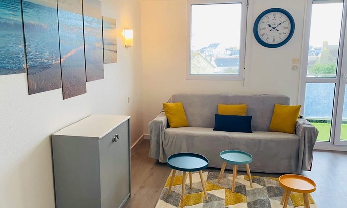 Quiberon Apartment | "A coeur" Studio Cabin heated pool parking