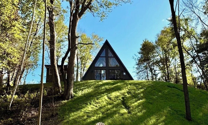 Amery Cabin | A-Frame cabin with sauna on lakeside near Taylor’s Falls, Balsam Lake ski trails
