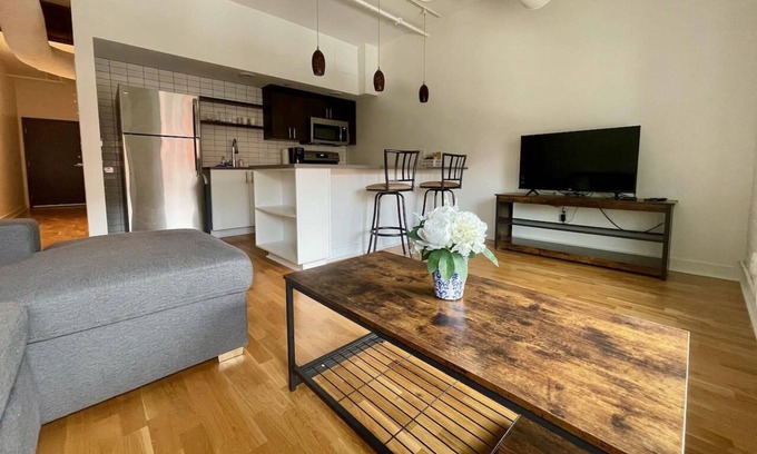 Old Market Apartment | A historic 900 square foot Atrium loft in the heart of the Old Market