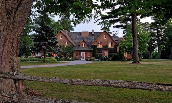 Fenelon Falls Cabin | A Historic, Luxurious, Waterfront Log Mansion