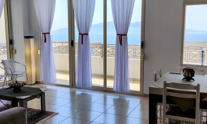 Sarande Apartment | A Lovely Place With lot of Light and sea View. The Beach is Only 150 Away