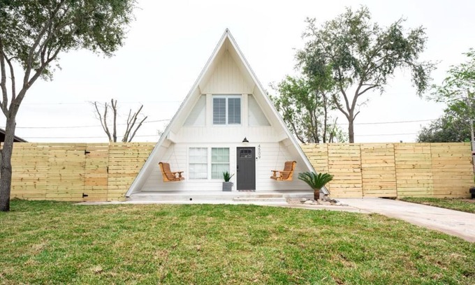 McAllen House | A pet friendly A-Frame with a hot tub & fire pit!