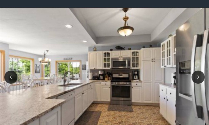 Delavan House | A Step Above the Rest! 104' of Frontage/Pier/New Pontoon Boat right on pier!