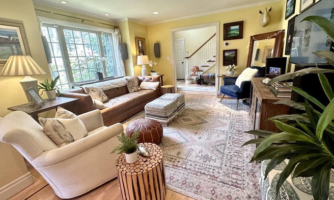 Vallemar House | A Victorian Garden Retreat near beach, trails, SF, Silicon Valley- ldry +prkg