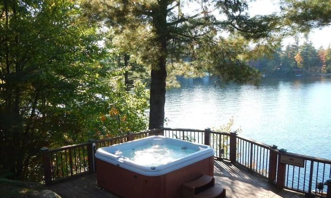 Town of Hermon Cottage | Adirondack Region ~ Hot Tub On Spectacular Deck ~ Pontoon Boat, Paddle Boards