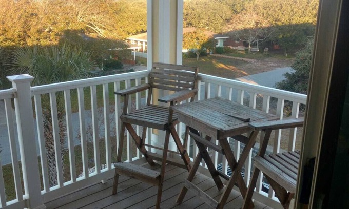 Yaupon Beach Condo | Adorable two bedroom beach condo with private beach, pool and hot tub