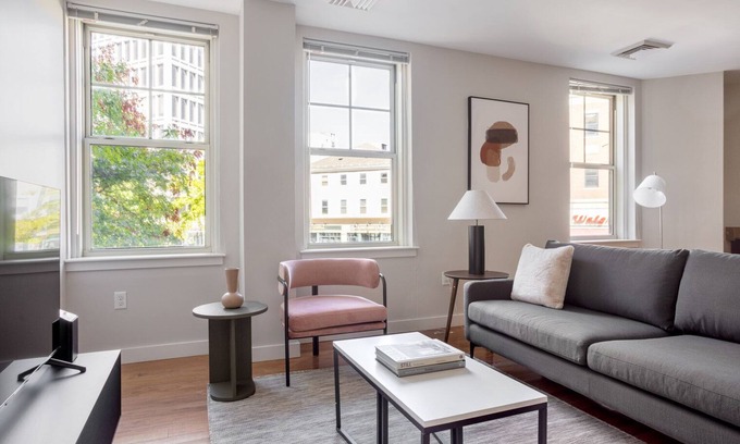 Central Square Apartment | Airy Somerville 2BR w/W/D in Building, nr Harvard & MIT, by Blueground