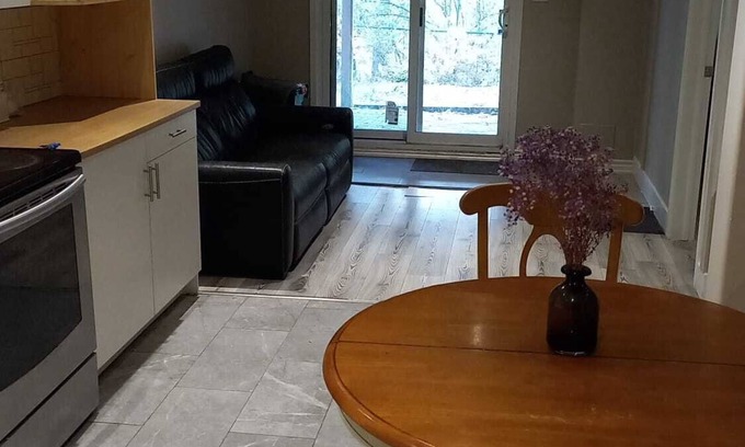 Pickering Apartment | Airy, spacious, nature facing walk-out suite