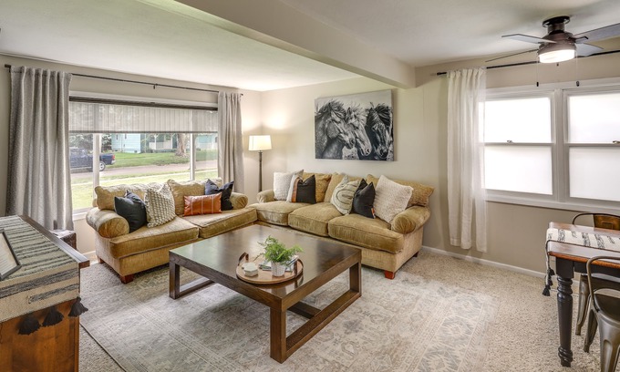 Akron House | Akron Getaway w/ Backyard Patio + Gas Grill!