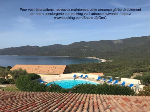 Serra-di-Ferro Apartment | Alba Rossa magnifique vue mer, piscine , clim