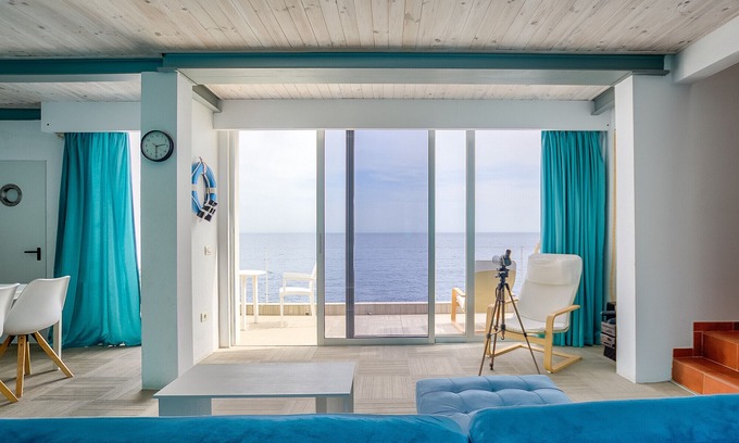 Guimar House | Albatros 3BR House Seafront Terrace - AirCon & BBQ