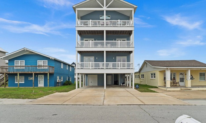 Atlantic Beach House | All is Swell! Surf, Stay, & Soak It In w/Private Pool, Ocean Views & Elevator