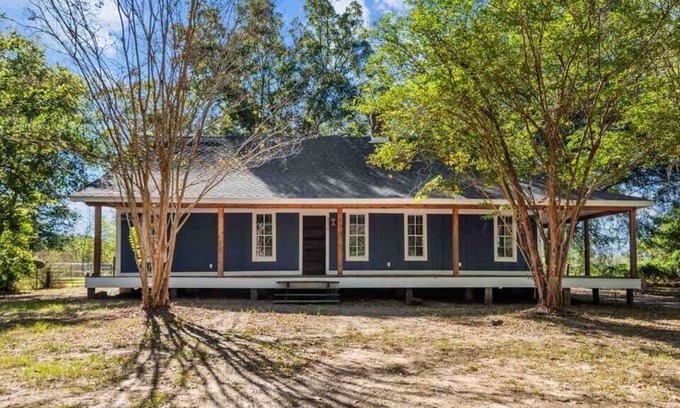 Nacogdoches House | All Original 1900s Farmhouse with Hay Meadow View
