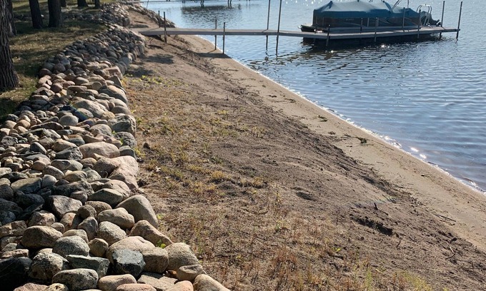 Ottertail House | All season, Cozy one bedroom knotty pine cabin, with a sandy beach and big yard!