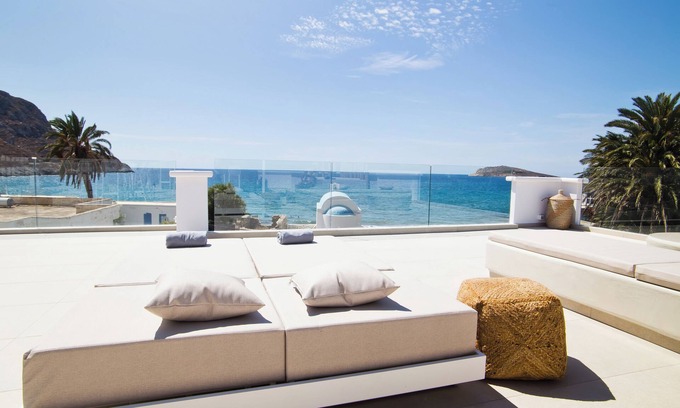 Panormos Apartment | Almyra Luxury Grande Suite Two Bedroomsnwith Jacuzzi, Roof Top & Fire Place
