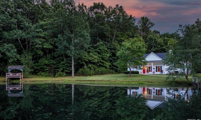 Hurdle Mills House | Amazing 2BR/2BA Farmhouse on 4 acres with a large pond. 4 beds total