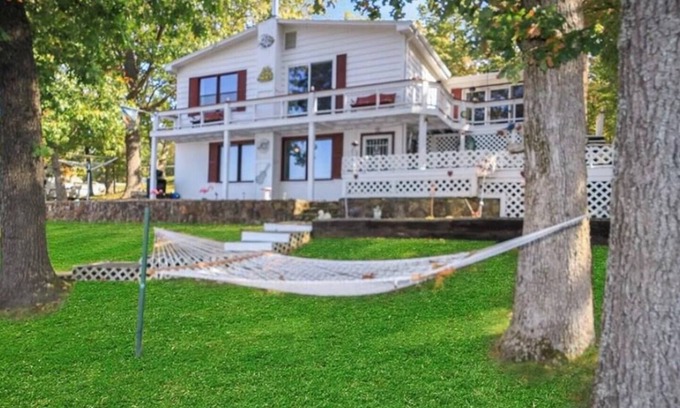 Gravois Mills House | Amazing Lake Experiences! Private Hot Tub, Aamazing Dock, Firepit & Two Layers of Decks
