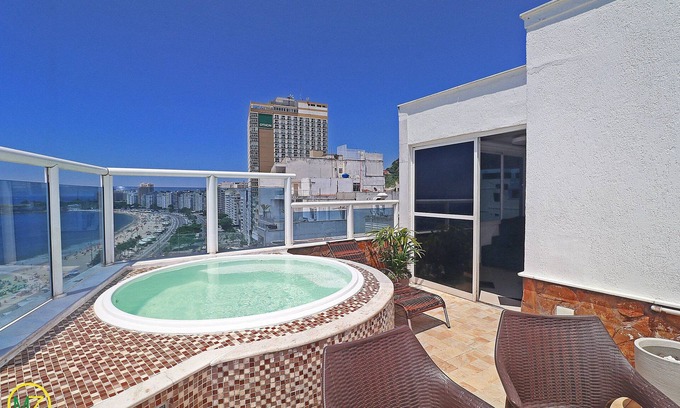 Copacabana Apartment | Amazing penthouse with jacuzzi & frontal sea view