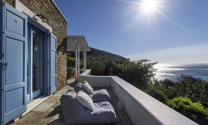 Steniai Villa | Andros 5 Up · Seaside luxury villa