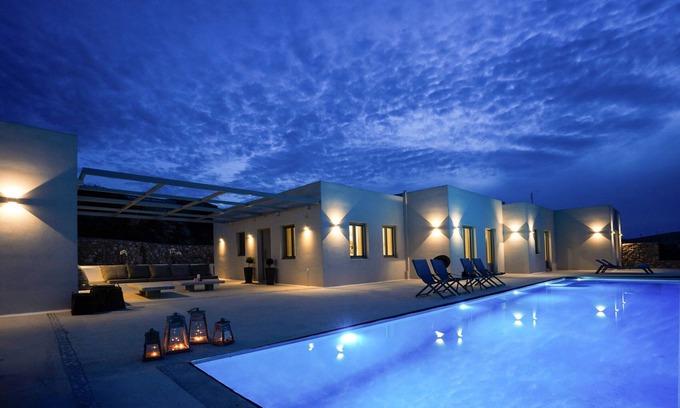 Naousa Villa | Angels Sea pool view Villa Pearl VIP Exclusive 8BD