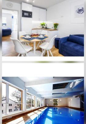 Poddabie Apartment | Apartament 10B Niebieskie Apartamenty Poddąbie dawniej Blue Marine z basenem krytym, odkrytym, salą zabaw, animacjami