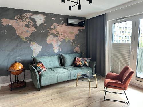 Lodz Apartment | Apartament Kocham Podróże na Fuzji NOWY! Klimatyzacja,Balkon,Wejście na KOD, WiFi, FV