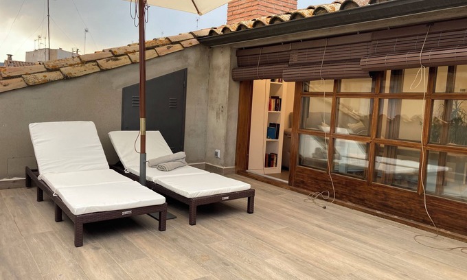Santa Coloma de Farners Apartment | Apartment with two magnificent terraces for 2-3 people