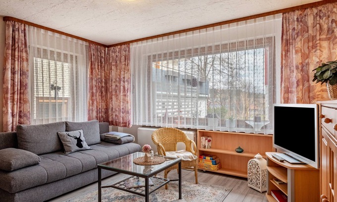 Schonach im Schwarzwald Apartment | Apartment '1' with Private Terrace, Shared Garden and Wi-Fi