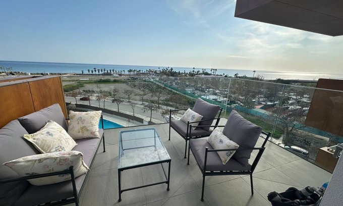 Torre del Mar Apartment | Apartment 'Adhara 053' with Sea View, Wi-Fi and Air Conditioning