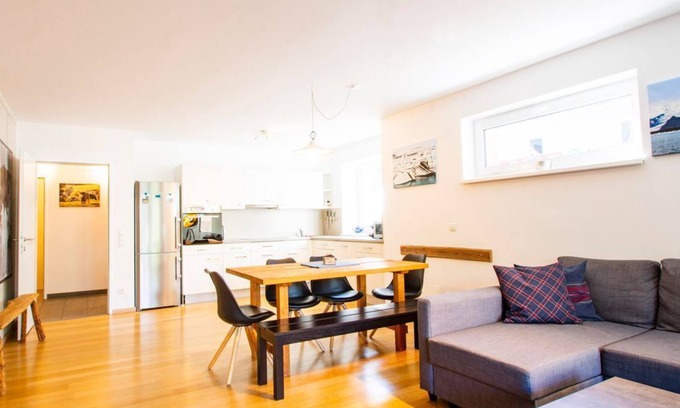 Hinterstoder Apartment | Apartment/apartment 2, separate WC and bath/shower - butcher's shop - café, apartments