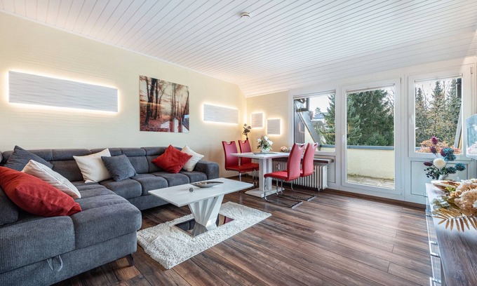 Bad Sachsa Apartment | Apartment 'Appartementwohnung Central Bad' with Mountain View, Private Terrace and Wi-Fi