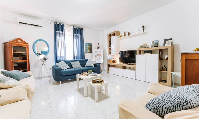 Province of Cagliari Apartment | Apartment 'Artemisia House Vastema' with Private Terrace, Balcony and Air Conditioning