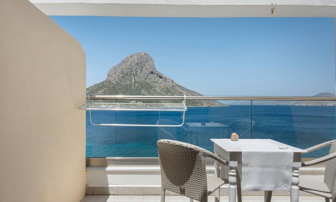 Massouri Apartment | Apartment 'Eros Sea View' with Private Terrace, Wi-Fi and Air Conditioning