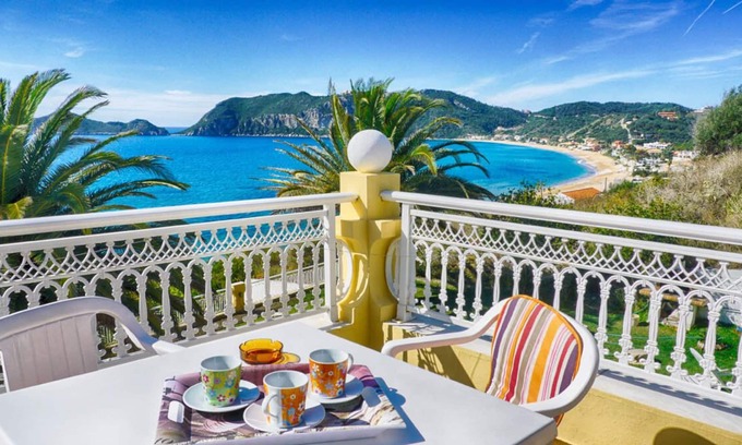 Agios Georgios Pagon Apartment | Apartment for 3 people - with a beautiful sea view just 50m from the beautiful sandy beach