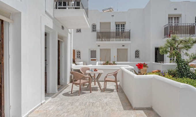 Kalymnos Town Apartment | Apartment 'Family Room No 1' with Mountain View, Wi-Fi and Air Conditioning