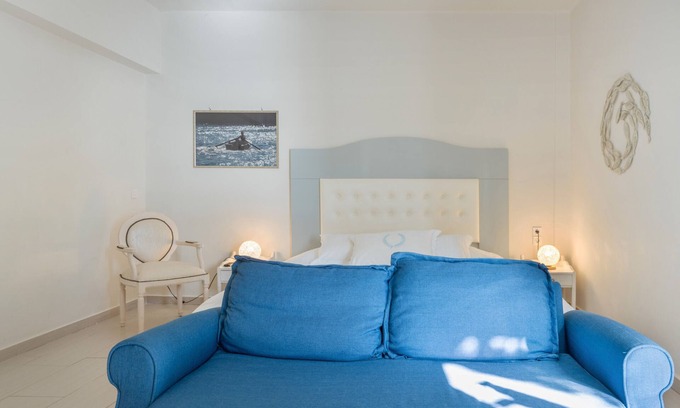 Massouri Apartment | Apartment 'Ismini Side Sea View' with Shared Garden, Wi-Fi and Air Conditioning