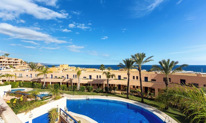 Mojacar Apartment | "Apartment Mojácar - Big terrace" with Sea View, Mountain View, Pools, Wi-Fi, A/C, Terrace & Garden