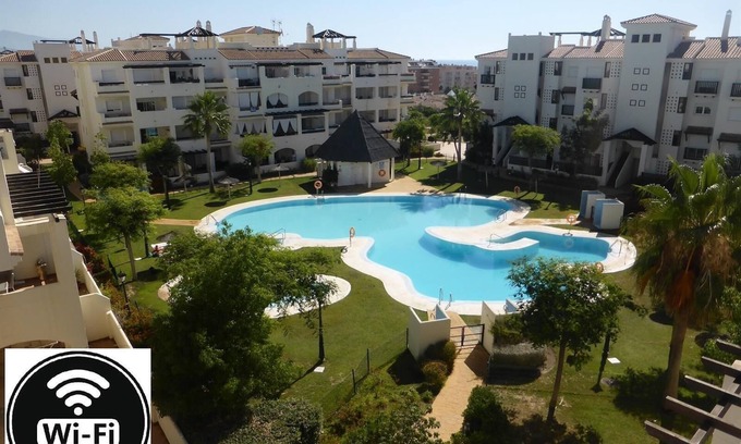 Manilva Apartment | Apartment 'Residencial Duquesa Fase I' with Terraces, Shared Pools & Wi-Fi