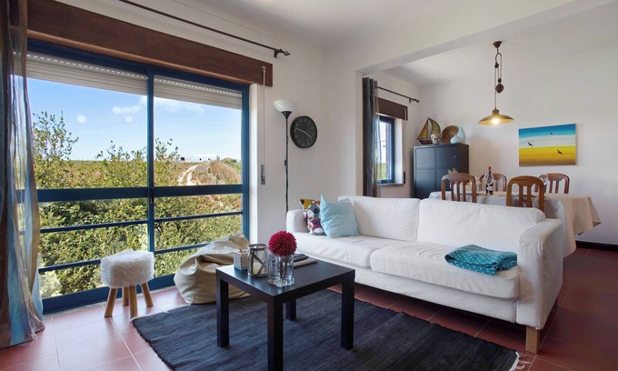 Sao Bernardino Apartment | Apartment "Sao Bernardino Beach House" with Sea View, Private Covered Terrace & Wi-Fi