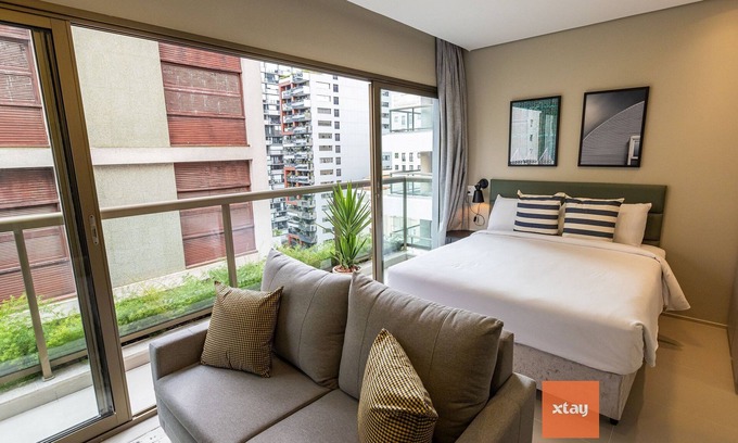 Pinheiros Apartment | Apartment Studio 01 doube bed