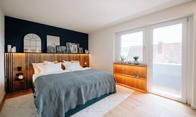 Rottingen Apartment | Apartment 'Tauberblick' with Shared Terrace, Private Garden and Wi-Fi