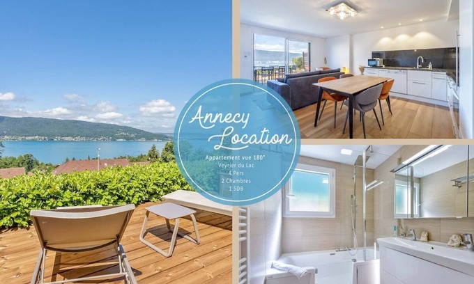 Veyrier-du-Lac Apartment | Apartment with 180° Lake & Mountain Views