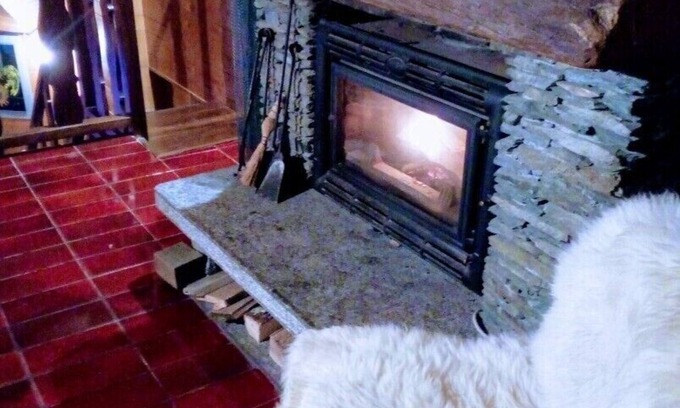 Cervinia Apartment | apartment with mezzanine and fireplace