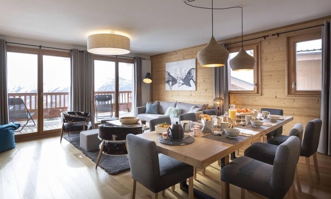 Les Eucherts Apartment | Appart 130m², full services 4 *, 4 bedrooms, 4 bathrooms/d, south balcony and 2 parking spaces