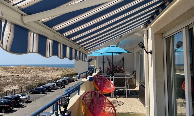 Lacanau-Ocean Apartment | Appart: T3 Front DE MER -orienté SUD - Terrasse 22 M2-2 Piscines- Parking