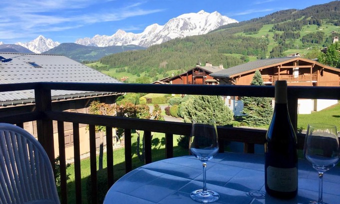 Demi-Quartier Apartment | Appartement cosy et chaleureux à Megève avec vue sur le Mont Blanc
