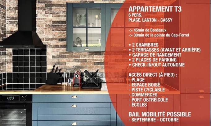 Lanton Apartment | APPT LANTON PLAGE - PORT 6 Voyageurs