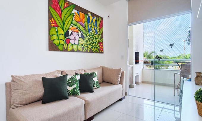 Estufa I Apartment | Apt com piscina e churrasqueira perto da orla do Itagua
