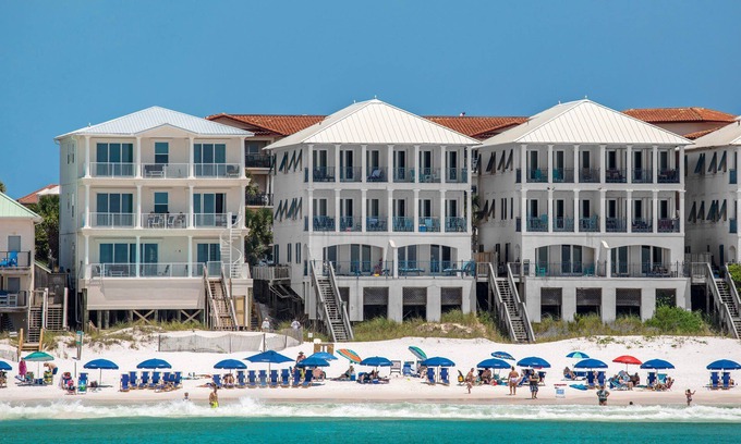 Delos House | Aqua - Gulf Front, Free Beach Service, Heated Private & Community Pool!