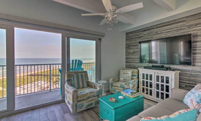 South Padre Island Condo | Aquarius 7th Floor Spectacular Beachfront View From Both Balconies, Pool & Spa!